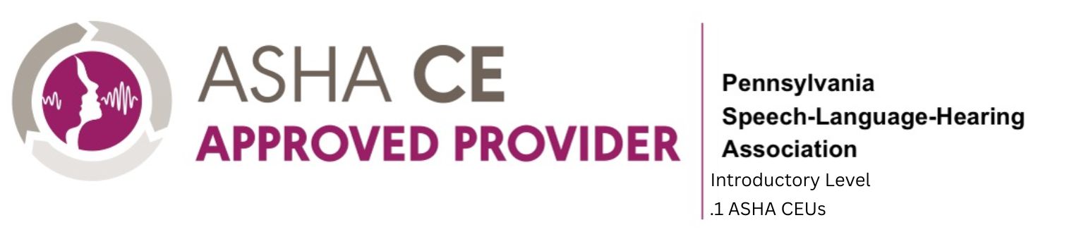 ASHA CEU Provider Logo, Introductory Level, .05 ASHA CEUS